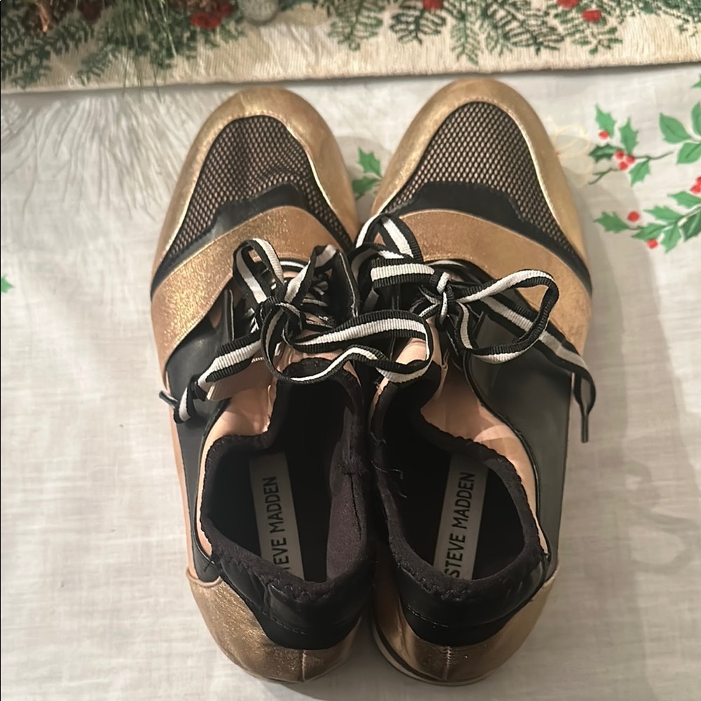 Steve Madden Copper and Black Sneakers